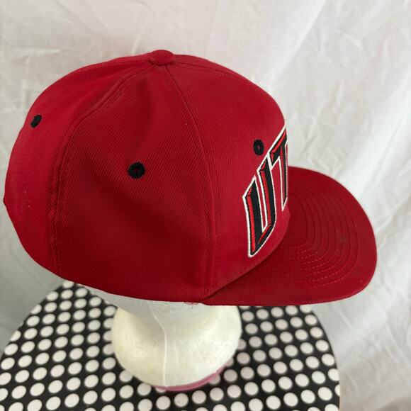 Utah Zephyr Red Zone Snapback Hat Collegiate Embroidered - Picture 7 of 7
